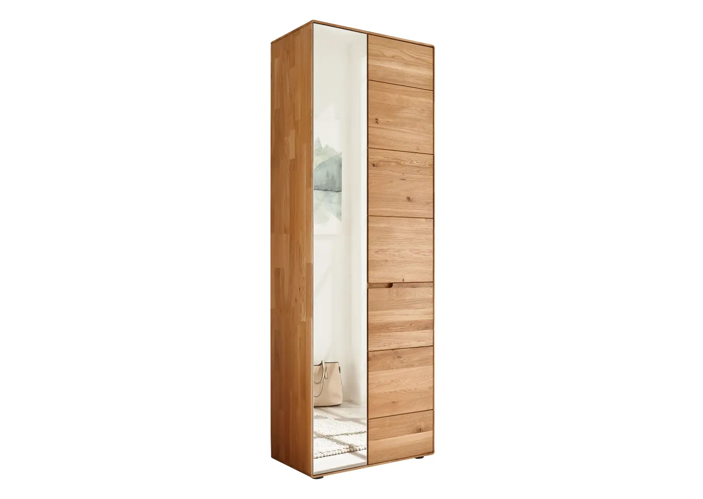 3S Frankenmöbel Garderobenschrank KM-0663 Wildeiche geölt ca. 70x204x40 cm