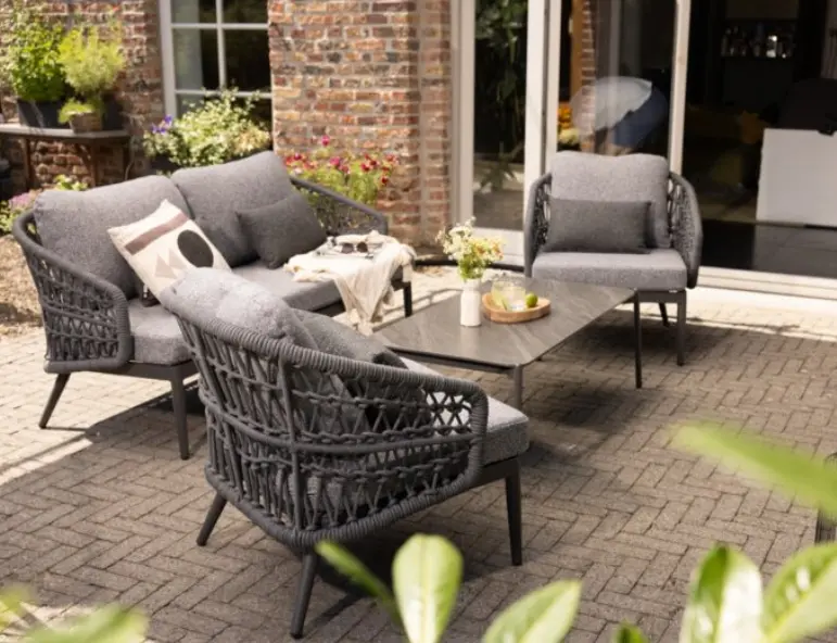 Interliving Lounge-Set Anthrazit/Hellgrau
