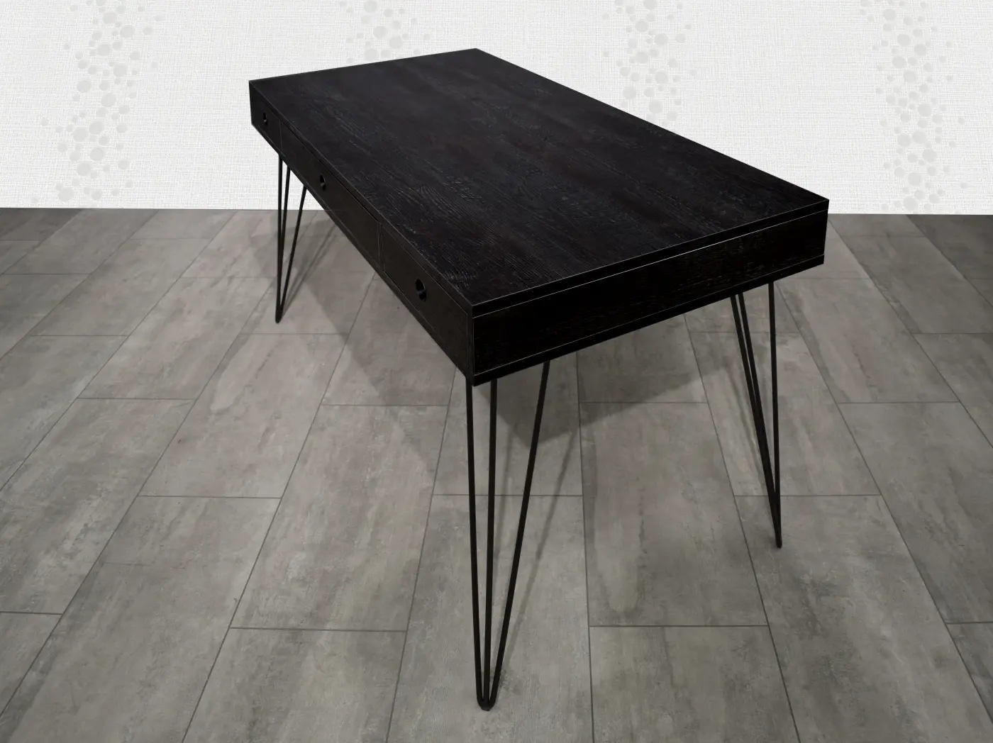 Mäusbacher Schreibtisch Office schwarz matt / flamed wood black