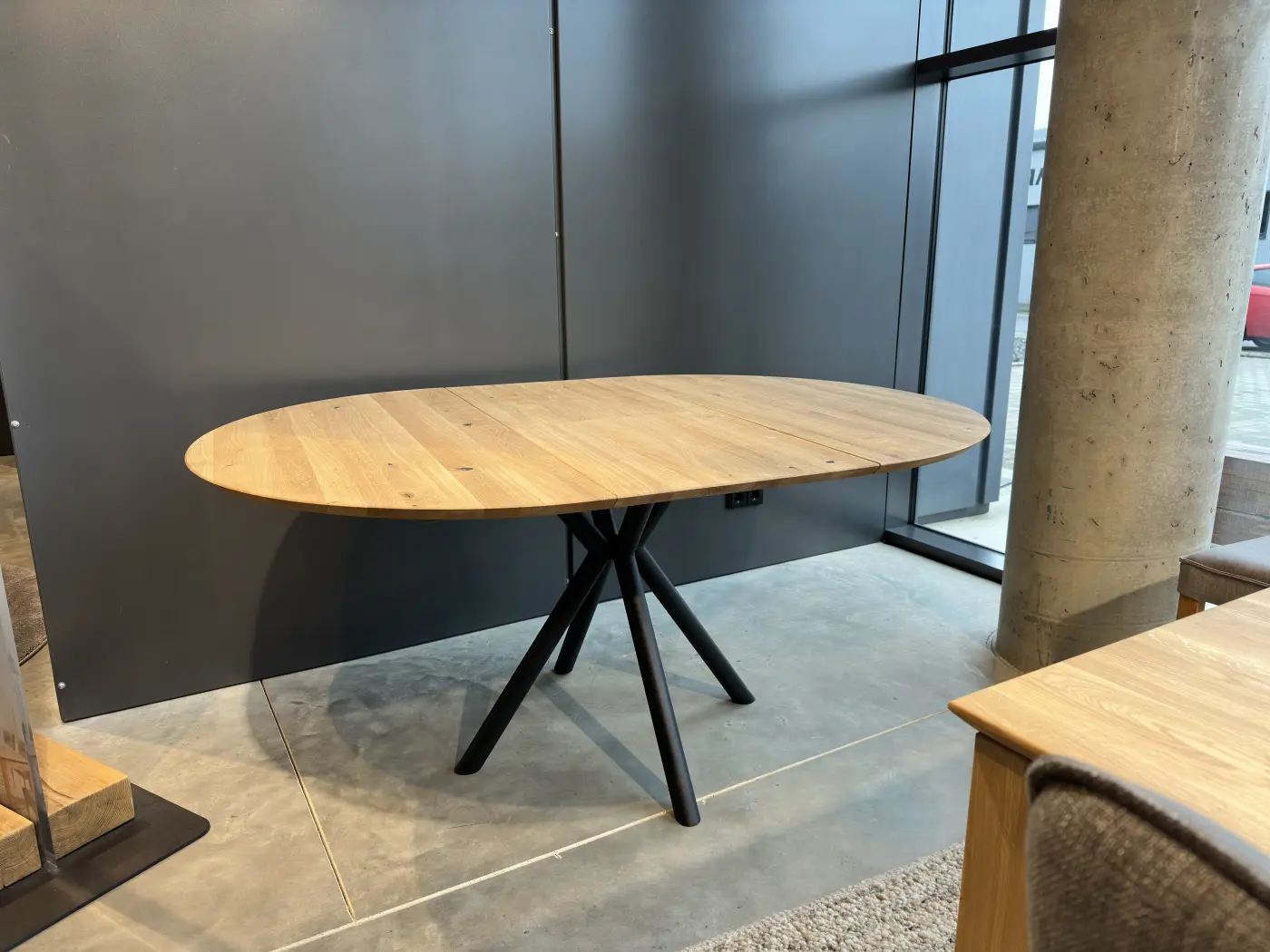 3S Frankenmöbel Ausziehtisch TI-0631 Wildeiche massiv geölt ca.120(170)x75x120 cm