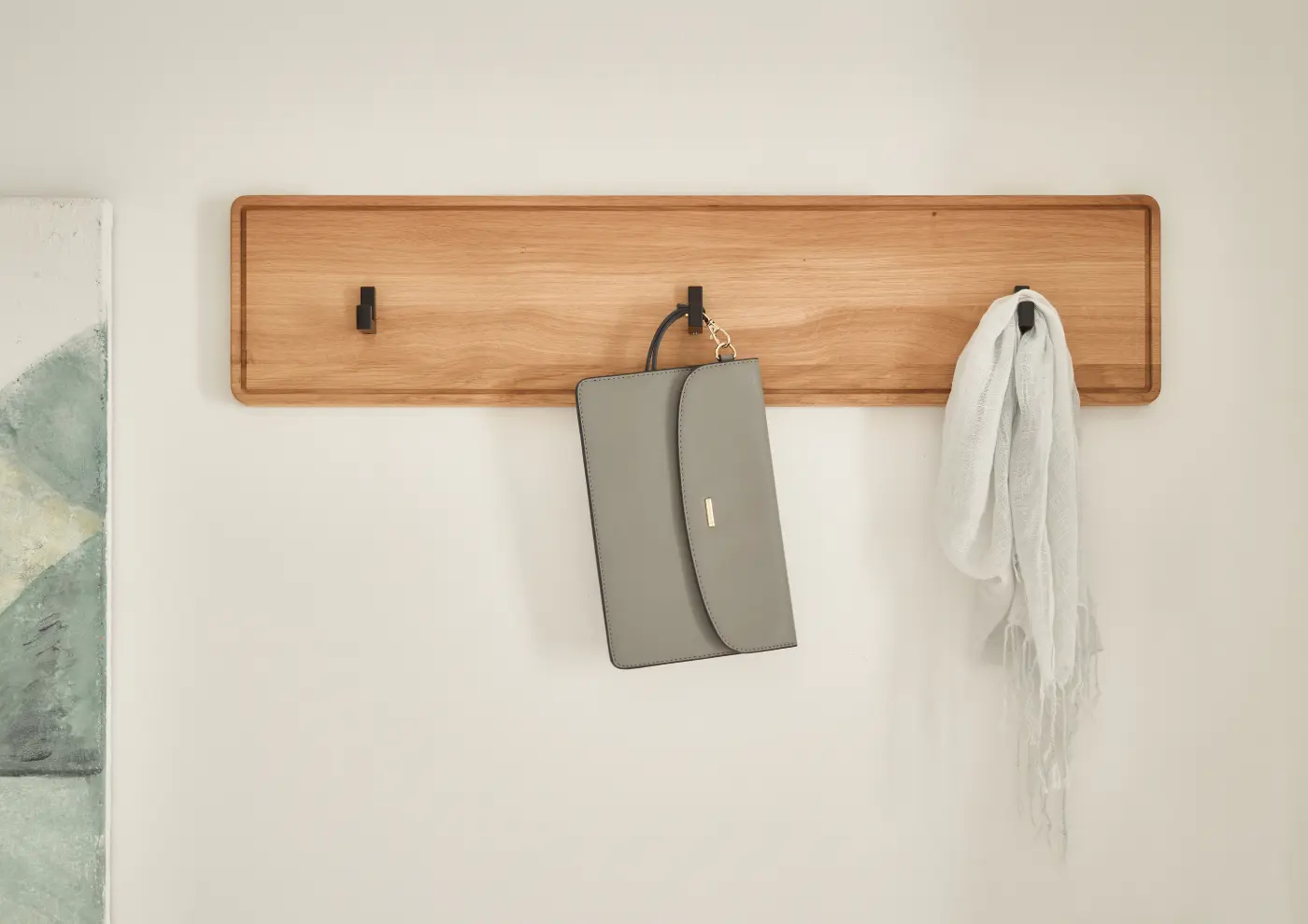 3S Frankenmöbel Garderobenleiste KM-0663 Wildeiche geölt ca. 80x18x6 cm