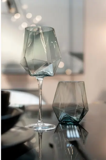 Kare Design Wasserglas Diamond Smoke 510 ml