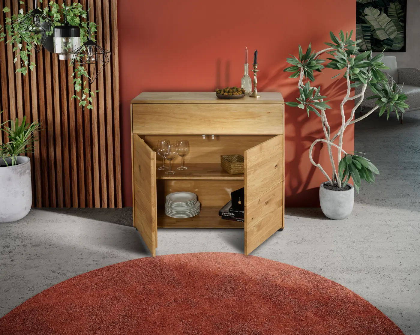 3S Frankenmöbel Kommode Wildeiche massiv geölt ca. 100x91x40 cm 