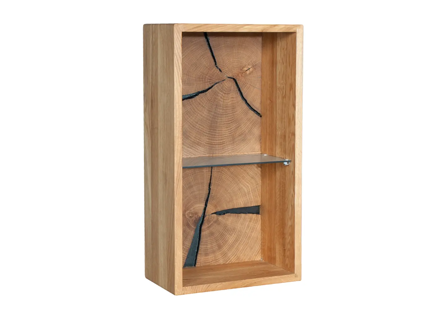 3S Frankenmöbel Wandregal IV Wildeiche geölt ca. 34x64x19 cm