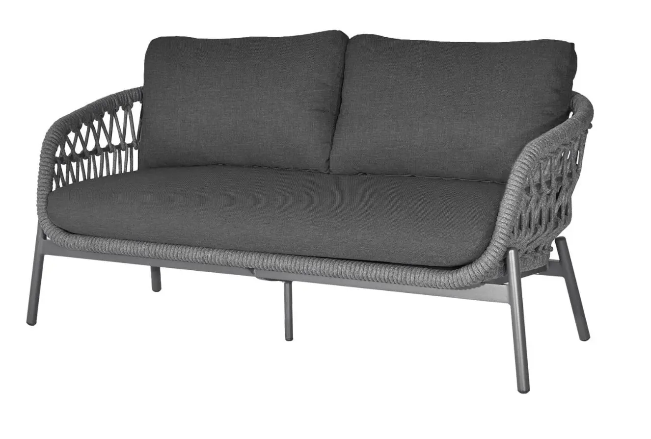 LC Garden Living-Set Bari 3-tlg. Dunkelgrau/Anthrazit