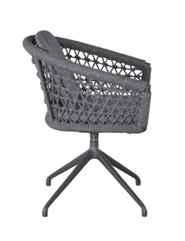 LC Garden Drehstuhl Bari ca. 57x63,5x78 cm Dunkelgrau