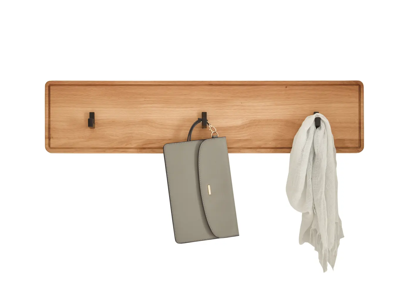 3S Frankenmöbel Garderobenleiste KM-0663 Wildeiche geölt ca. 80x18x6 cm