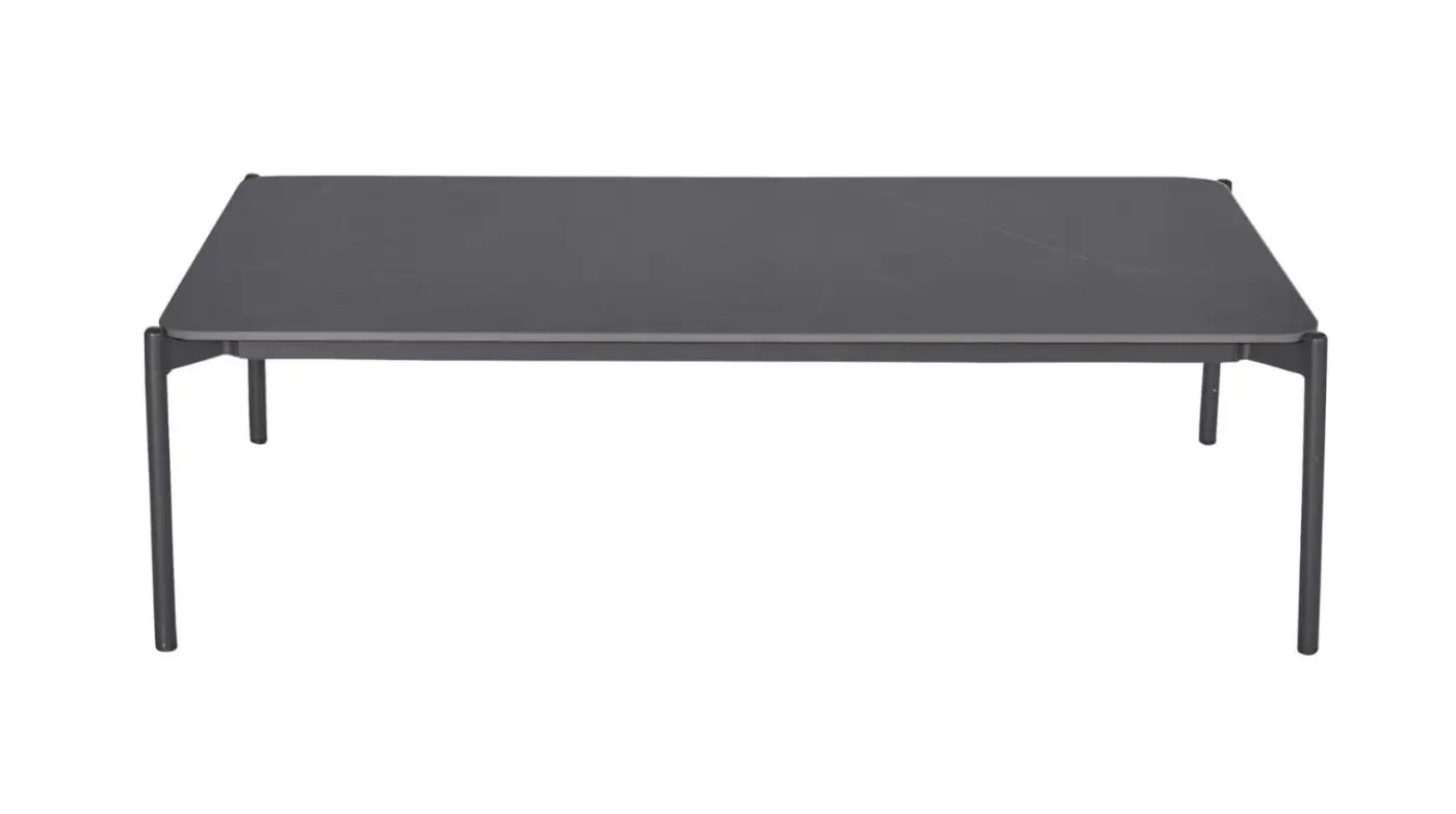 LC Garden Couchtisch 249827 Bari ca. 120x70x42 cm Aluminiumgestell Anthrazit mit Sintered Stone Tischplatte in Anthrazit