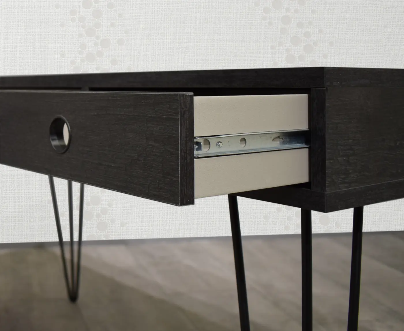 Mäusbacher Schreibtisch Office schwarz matt / flamed wood black