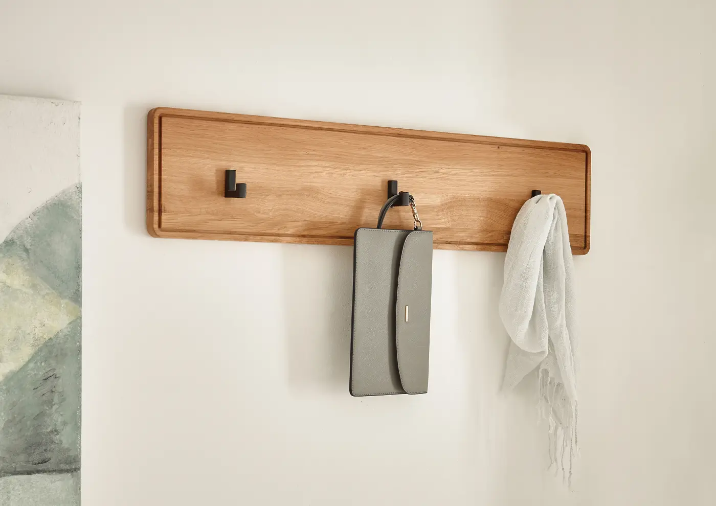 3S Frankenmöbel Garderobenleiste KM-0663 Wildeiche geölt ca. 80x18x6 cm