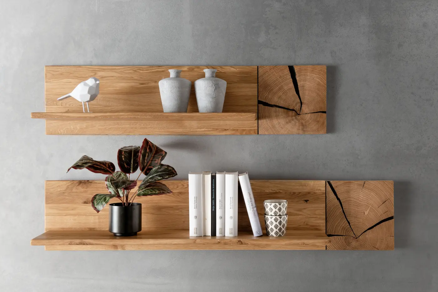 3S Frankenmöbel Wandboard Wildeiche geölt ca. 90x25x20 cm