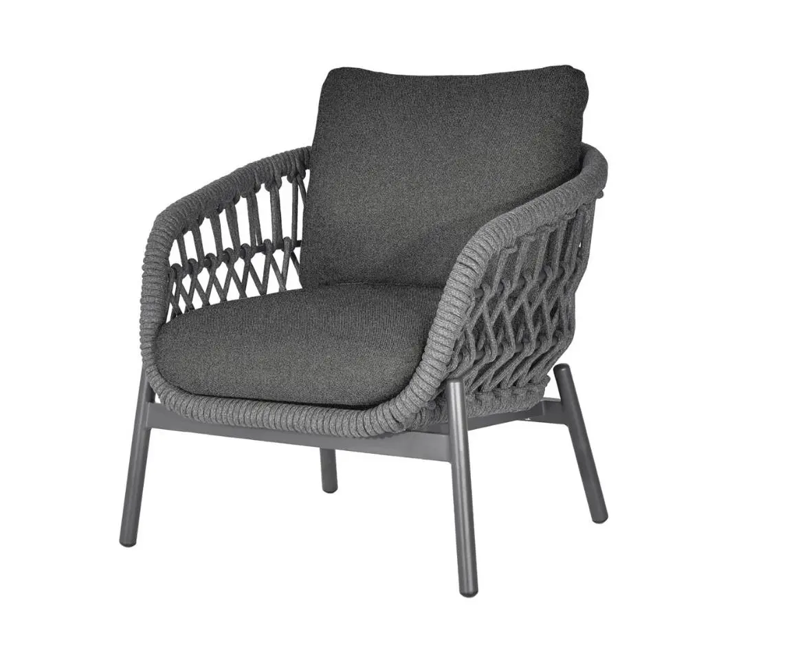 LC Garden Living-Set Bari 3-tlg. Dunkelgrau/Anthrazit