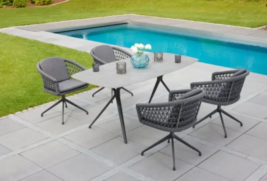 LC Garden Drehstuhl Bari ca. 57x63,5x78 cm Dunkelgrau