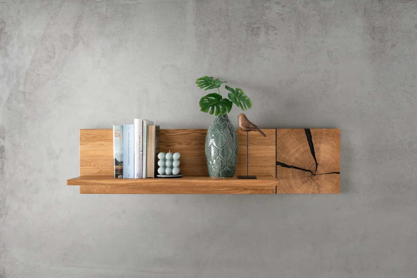 3S Frankenmöbel Wandboard Wildeiche geölt ca. 90x25x20 cm