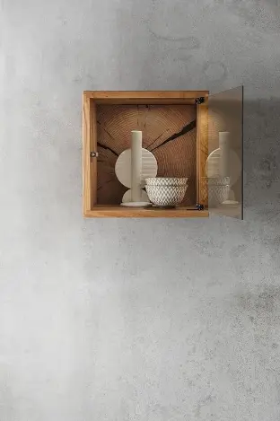 3S Frankenmöbel Wandregal II Wildeiche geölt ca. 34x34x19 cm