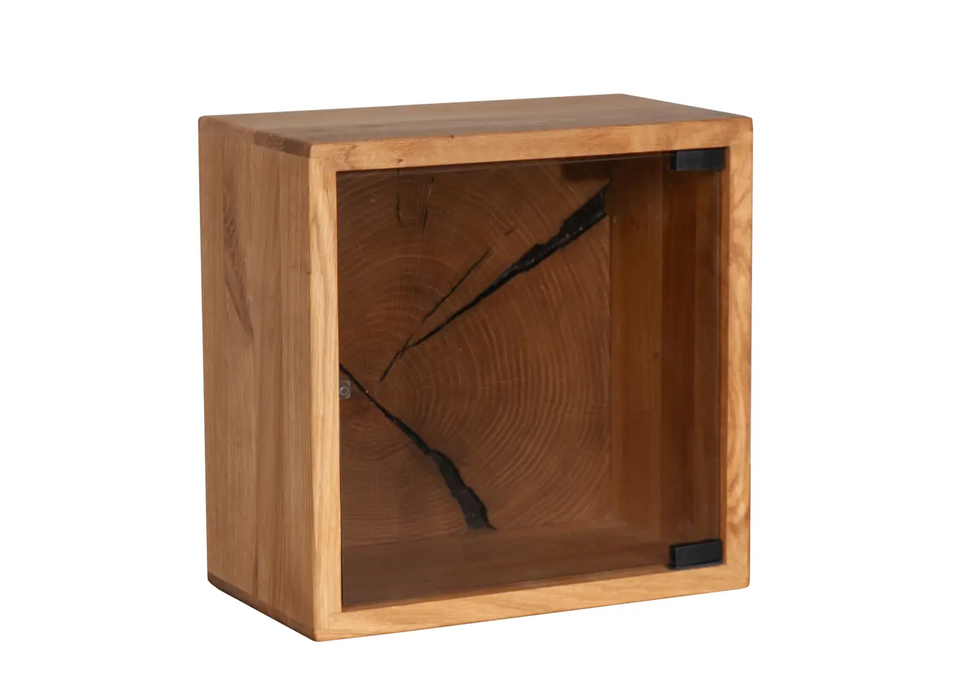 3S Frankenmöbel Wandregal II Wildeiche geölt ca. 34x34x19 cm